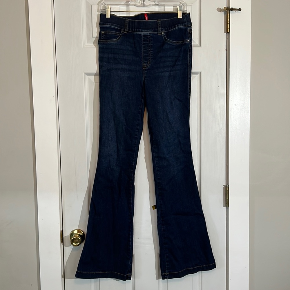 Dark Blue Spanx boot cut jeans